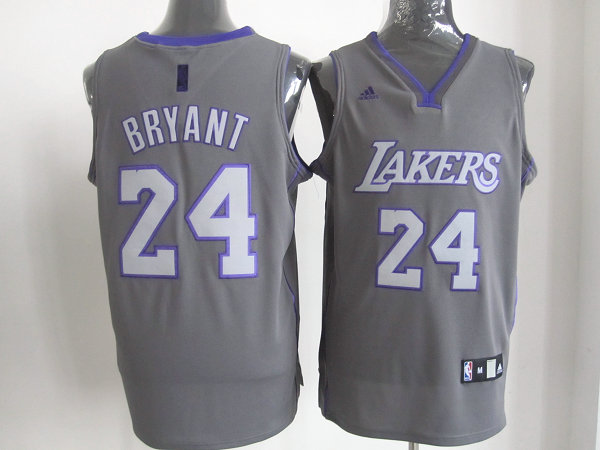 Cheap Adidas NBA Los Angeles Lakers 24 Kobe Bryant Graystone II Fashion ...