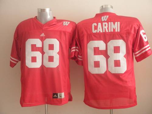Badgers #68 Gabe Carimi Red Stitched NCAA Jersey