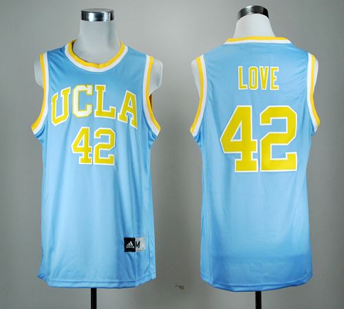 Bruins #42 Kevin Love Blue Basketball Stitched NCAA Jersey