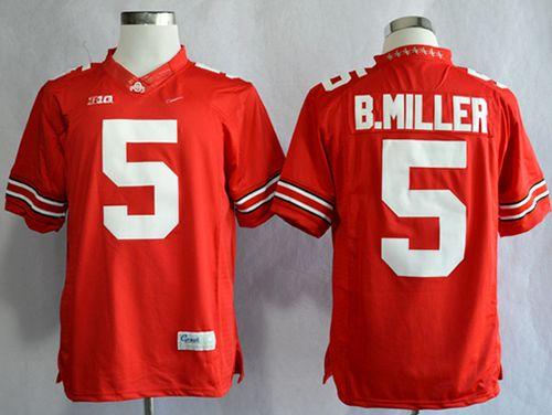 Buckeyes #5 Braxton Miller Red Limited Stitched NCAA Jersey
