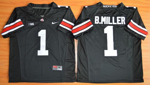 Buckeyes #1 Braxton Miller Black Limited Stitched NCAA Jersey