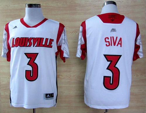 Cardinals #3 Peyton Siva White Basketball Stitched NCAA Jersey