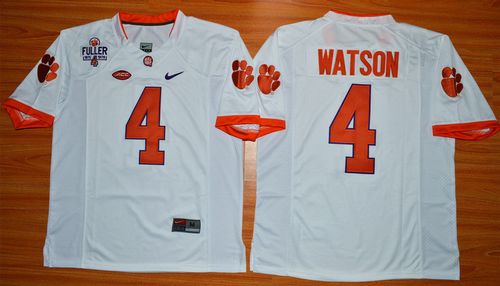 Tigers #4 Deshaun Watson White 1975 1978 Fuller Stitched NCAA Jersey