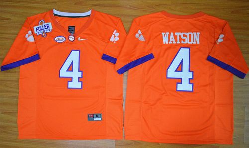 Tigers #4 Deshaun Watson Orange 2016 National Championship Stitched NCAA Jersey