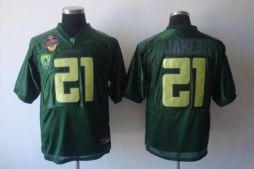 Ducks #21 LaMichael James Green Stitched NCAA Jersey