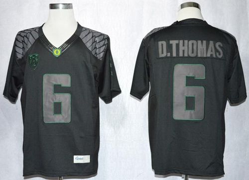 Ducks #6 De'Anthony Thomas Blackout Limited Stitched NCAA Jersey