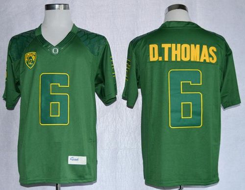 Ducks #6 De'Anthony Thomas Dark Green Limited Stitched NCAA Jersey