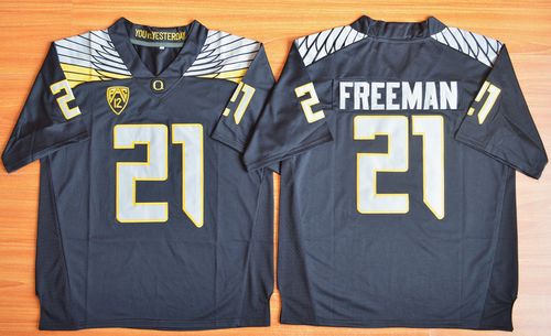 Ducks #21 Royce Freeman Black Limited Stitched NCAA Jersey