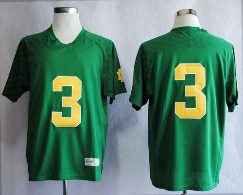 Fighting Irish #3 Joe Montana Green Stitched NCAA Jersey