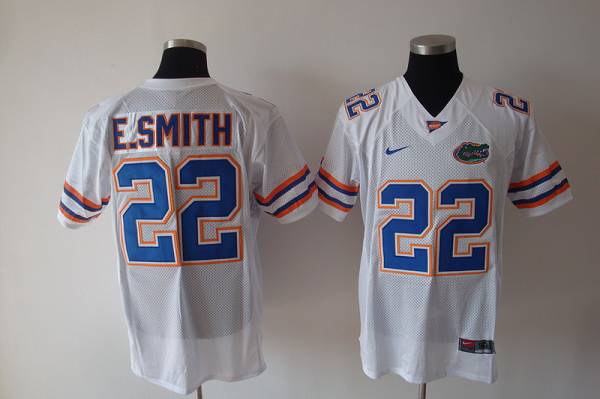 Gators #22 E.Smith White Stitched NCAA Jersey