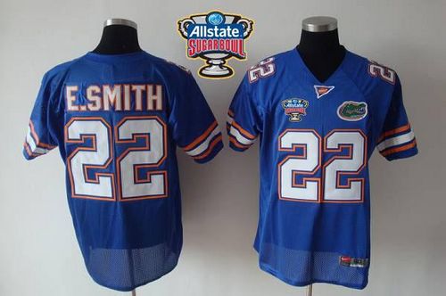 Gators #22 E.Smith Blue Allstate Sugar Bowl Stitched NCAA Jersey