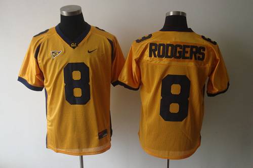 Golden Bears #8 Rodgers Gold Stitched NCAA Jersey