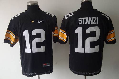 Hawkeyes #12 Stanzi Black Stitched NCAA Jersey