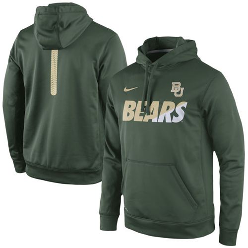 Baylor Bears  Sideline KO Fleece Therma FIT Performance Hoodie Green