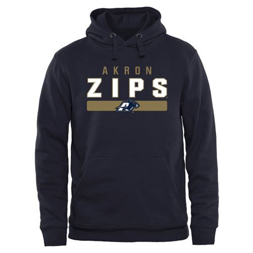 Akron Zips Team Strong Pullover Hoodie Navy Blue