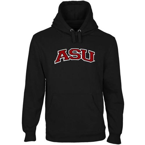 Arkansas State Red Wolves Arch Name Pullover Hoodie Black