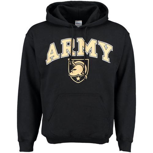 Army Black Knights New Agenda Midsize Arch Over Logo Hoodie Black