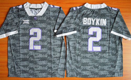 Horned Frogs #2 Trevone Boykin Grey Stitched NCAA Jersey