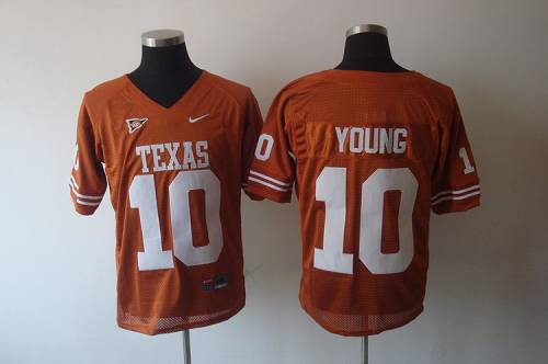 Longhorns #10 Young Orange Stitched NCAA Jersey