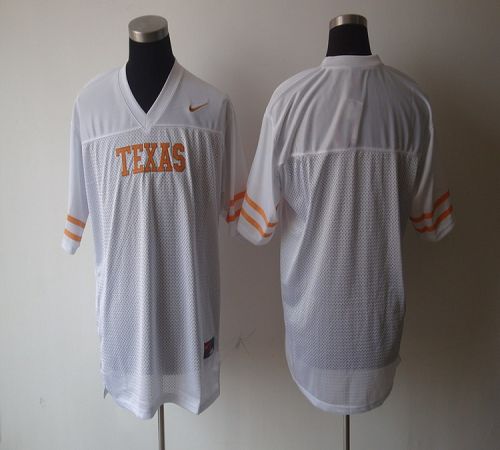 Longhorns Blank White Stitched NCAA Jersey