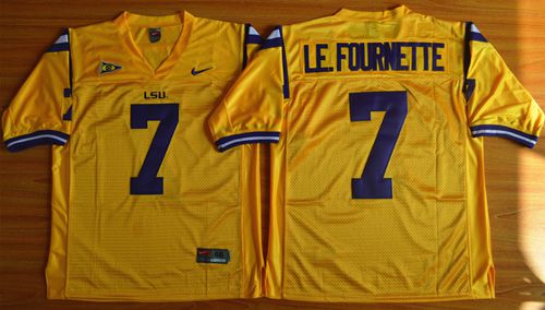 LSU Tigers #7 Leonard Fournette Gold Stitched NCAA Jersey