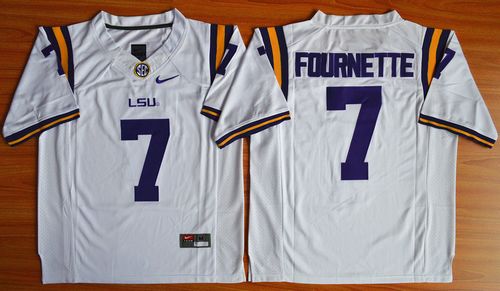 LSU Tigers #7 Leonard Fournette White Limited Stitched NCAA Jersey