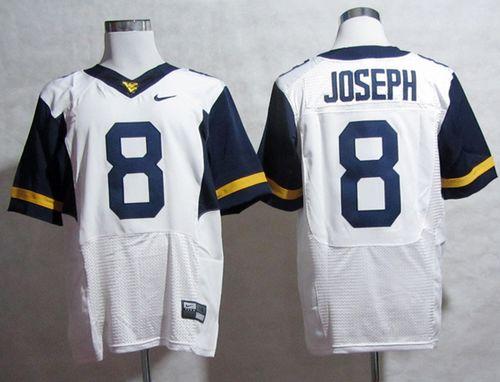 Mountaineers #8 Karl Joseph White Stitched NCAA Jersey