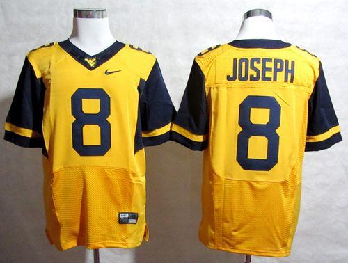Mountaineers #8 Karl Joseph Gold Stitched NCAA Jersey