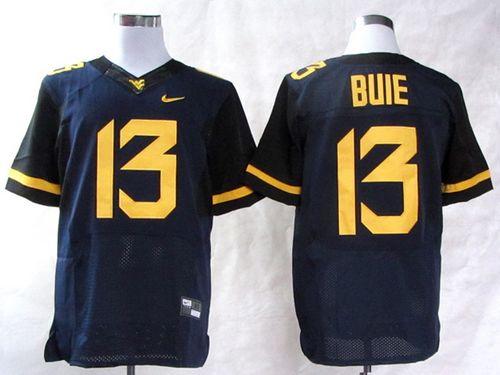 Mountaineers #13 Andrew Buie Navy Blue Stitched NCAA Jersey