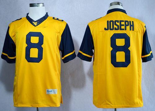 Mountaineers #8 Karl Joseph Gold Limited Stitched NCAA Jersey