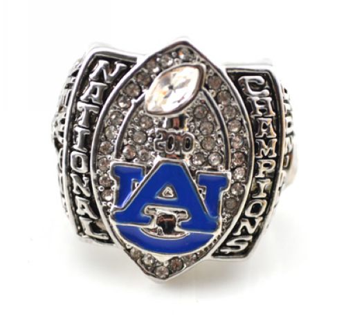 NCAA Auburn Tigers World Champions Silver Ring_1