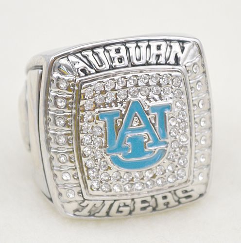 NCAA Auburn Tigers World Champions Silver Ring_2