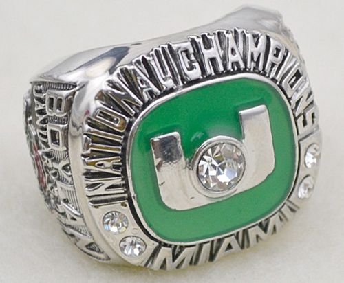 NCAA Miami Hurricanes World Champions Silver Ring_2