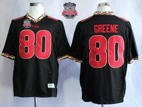 Seminoles #80 Rashad Greene Black 2014 BCS Bowl Patch Stitched NCAA Jersey