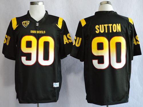 Sun Devils #90 Will Sutton Black Stitched NCAA Jersey
