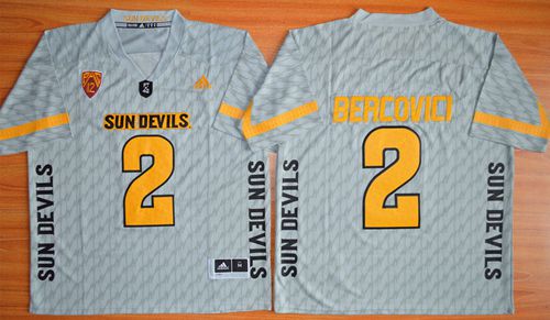Sun Devils #2 Mike Bercovici New Grey Stitched NCAA Jersey