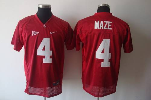 Crimson Tide #4 Marquis Maze Red Stitched NCAA Jersey