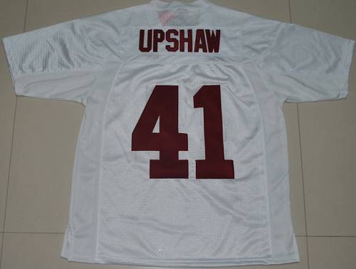 Crimson Tide #41 Courtney Upshaw White Stitched NCAA Jersey