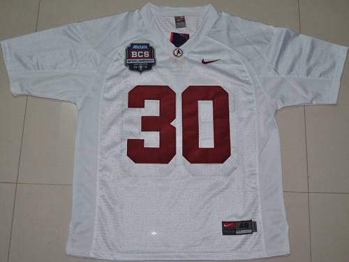 Crimson Tide #30 Donot Hightower White 2012 BCS Championship Patch Stitched NCAA Jersey