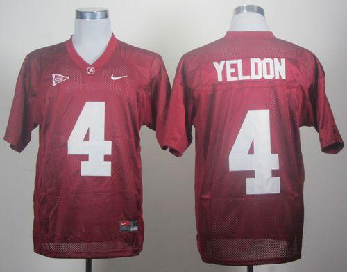 Crimson Tide #4 T.J Yeldon Red Stitched NCAA Jersey