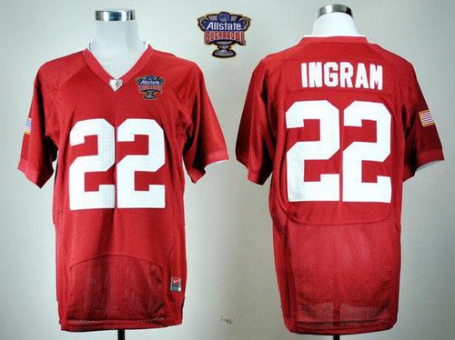Crimson Tide #22 Mark Ingram Red 2014 Sugar Bowl Patch Stitched NCAA Jersey