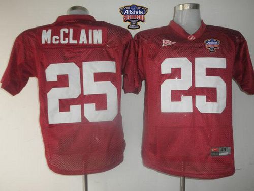 Crimson Tide #25 Rolando McClain Red 2014 Sugar Bowl Patch Stitched NCAA Jersey