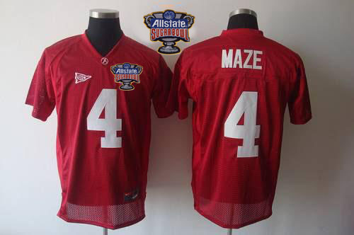 Crimson Tide #4 Marquis Maze Red 2014 Sugar Bowl Patch Stitched NCAA Jersey