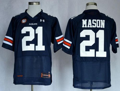 Tigers #21 Tre Mason Blue Stitched NCAA Jersey