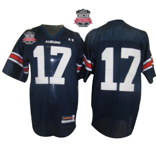 Tigers #17 Blue 2014 BCS Bowl Patch Stitched NCAA Jersey
