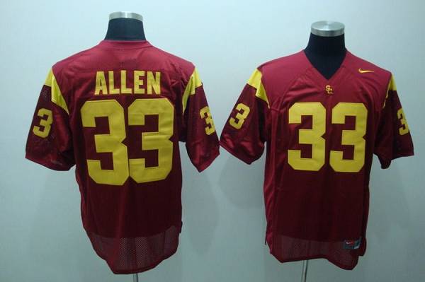 Trojans #33 Marcus Allen Red Stitched NCAA Jersey