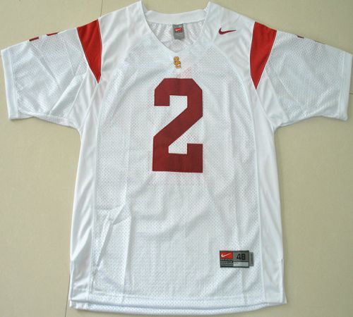 Trojans #2 Robert Woods White Stitched NCAA Jersey