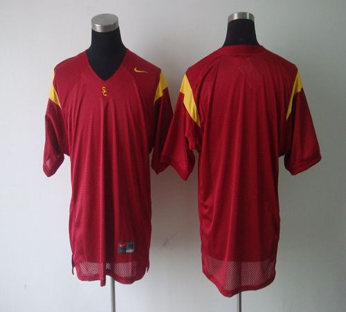 Trojans Blank Red Stitched NCAA Jersey