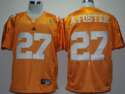 Vols #27 Arian Foster Orange With SEC Patch Stitched NCAA Jersey
