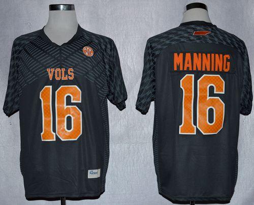 Vols #16 Peyton Manning Smokey Grey New Stitched NCAA Jersey
